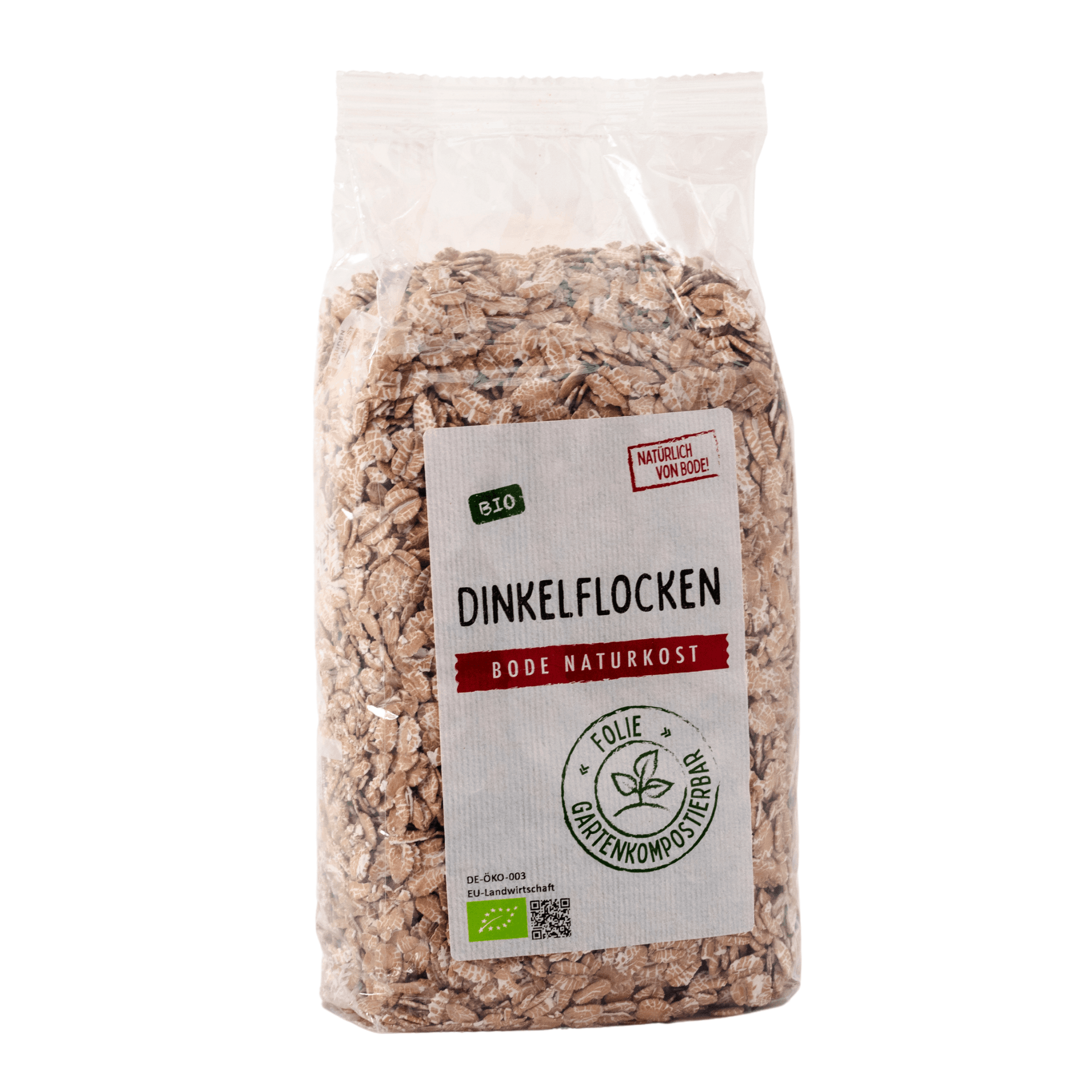Flocons d'épeautre bio, sachet compostable 6x500g