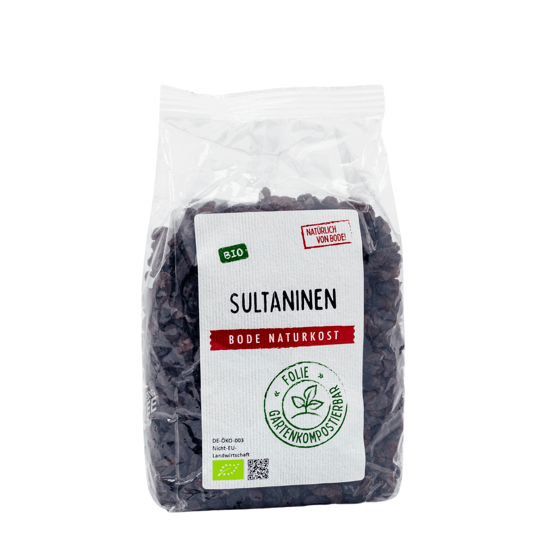 Raisins Sultanine bio, sachet compostable 6x500g