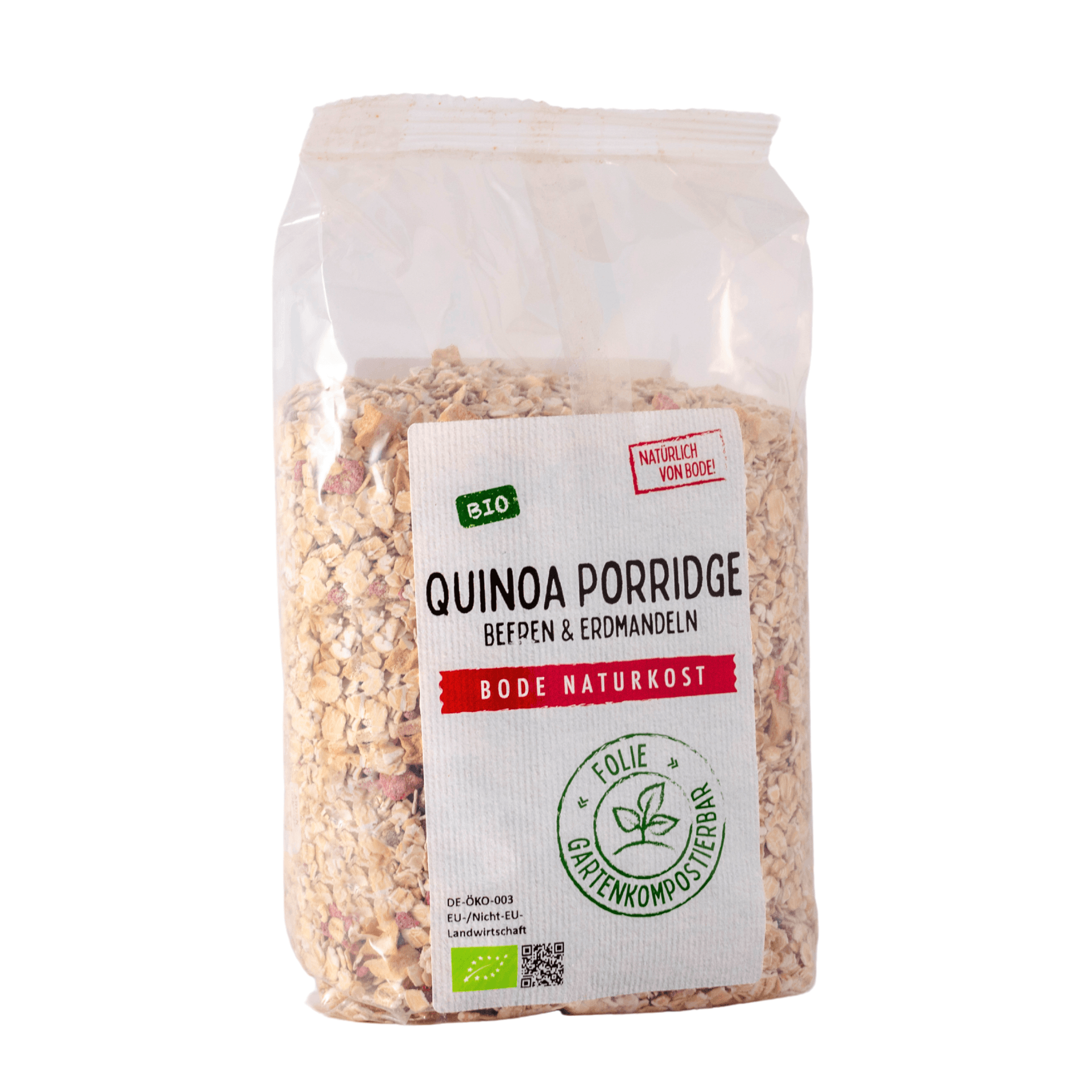 Porridge de Quinoa Baies & Amandes de terre Biologique, sachet compostable 6x400g