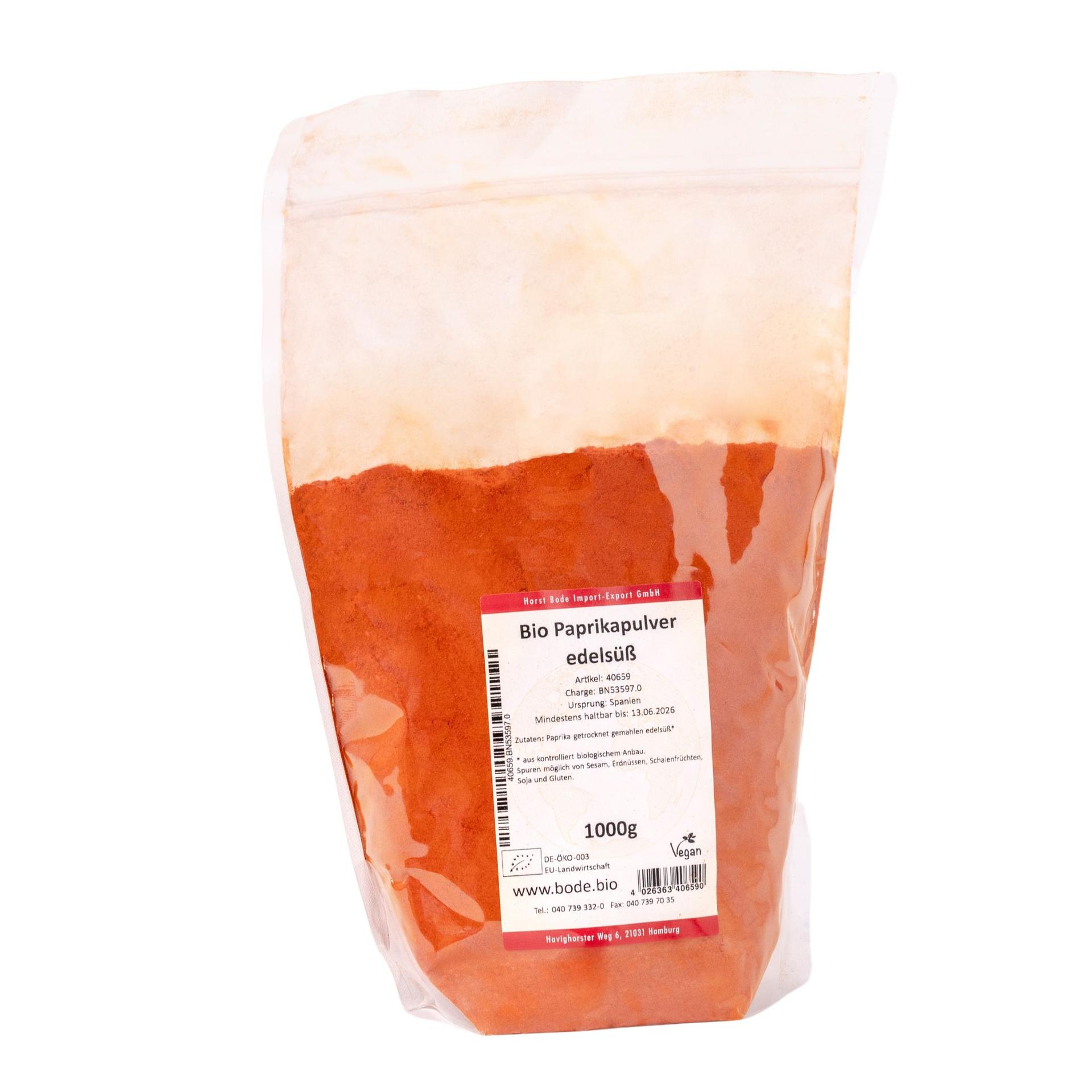 Poudre de paprika doux bio 1kg