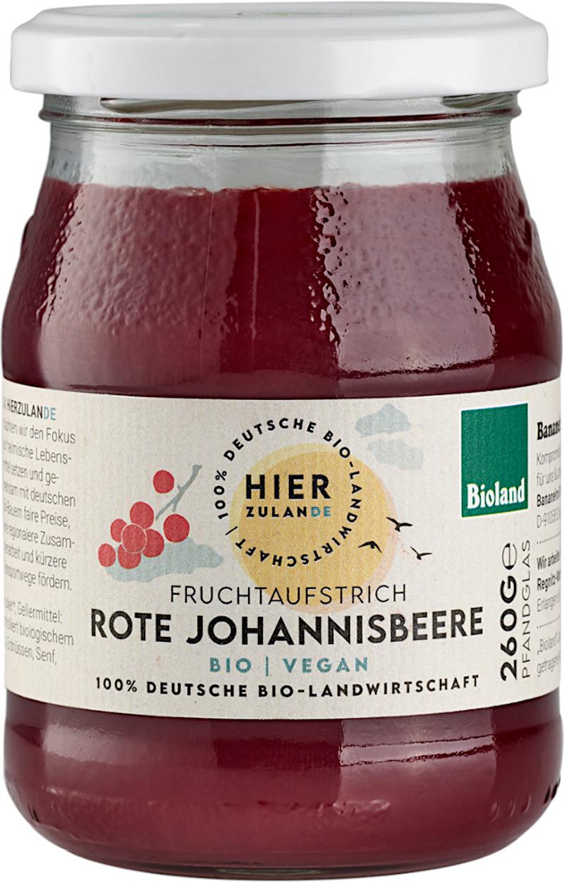Confiture de groseilles rouges bio Bioland Hierzulande 6x260g