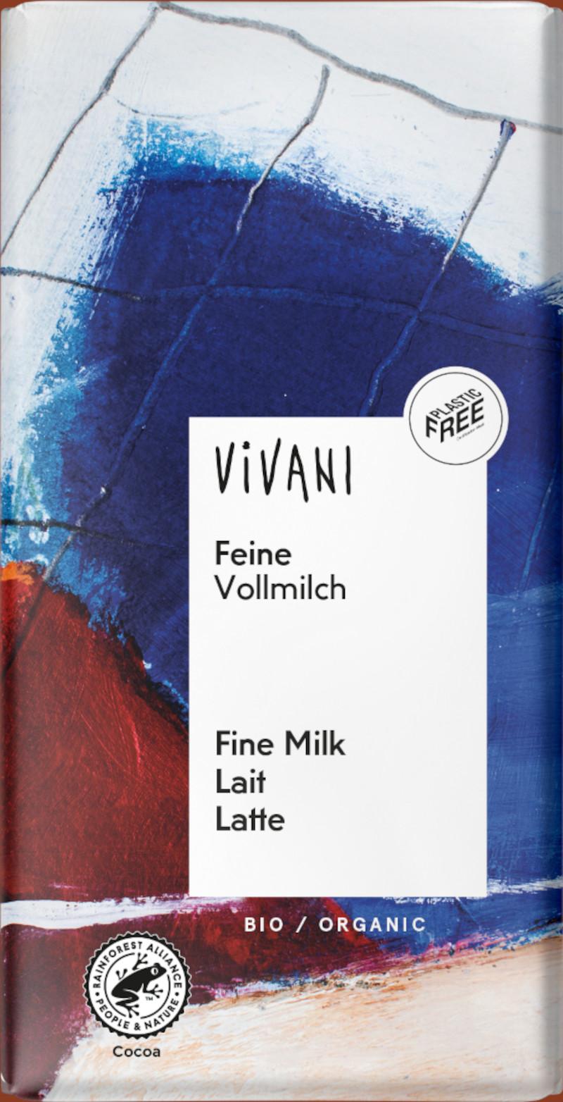 Chocolat au lait biologique Vivani fin en tablette 10x100g