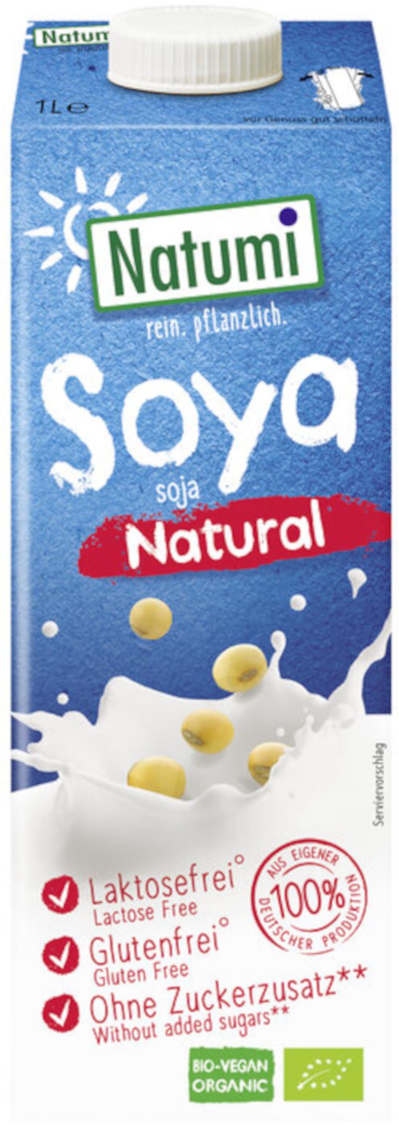 Boisson au soja nature non sucrée bio Natumi 8x1l
