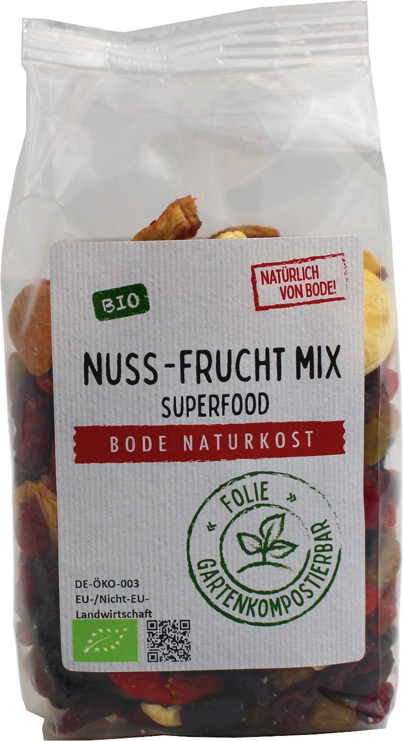 Mélange de Fruits et Noix Bio Superfood, sachet compostable 6x200g