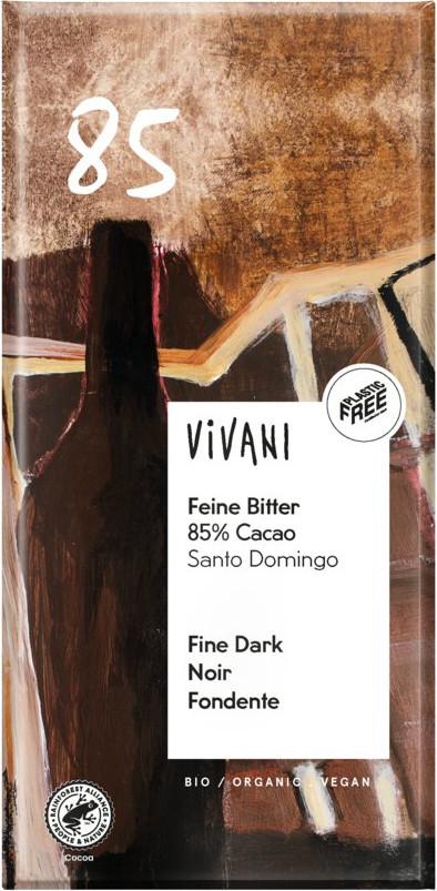 Chocolat noir raffiné 85% Biologique Vivani 10x100g