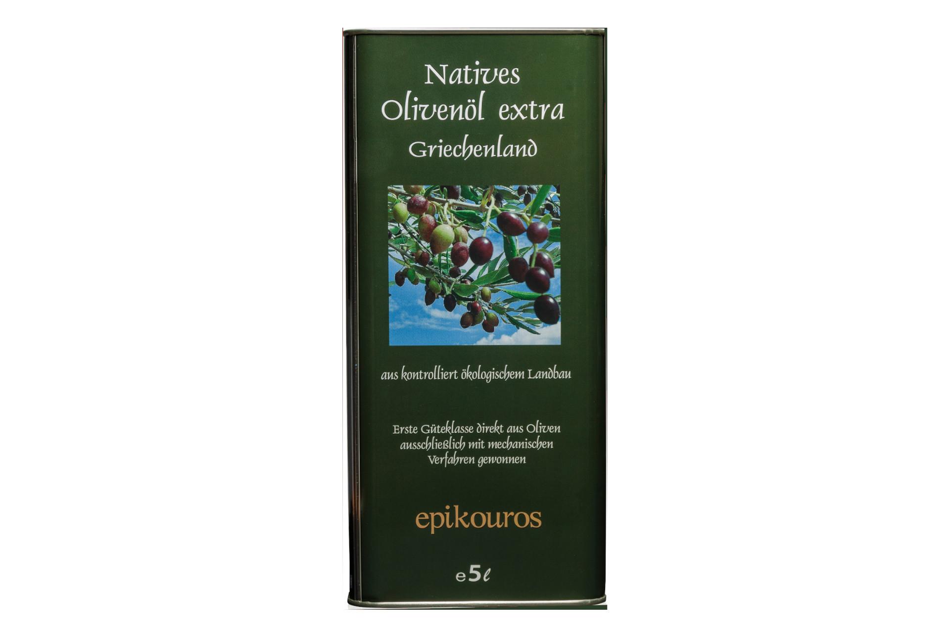 Huile d'olive vierge extra biologique Grèce I Désormais BIO-UE, le goût populaire reste inchangé 5L