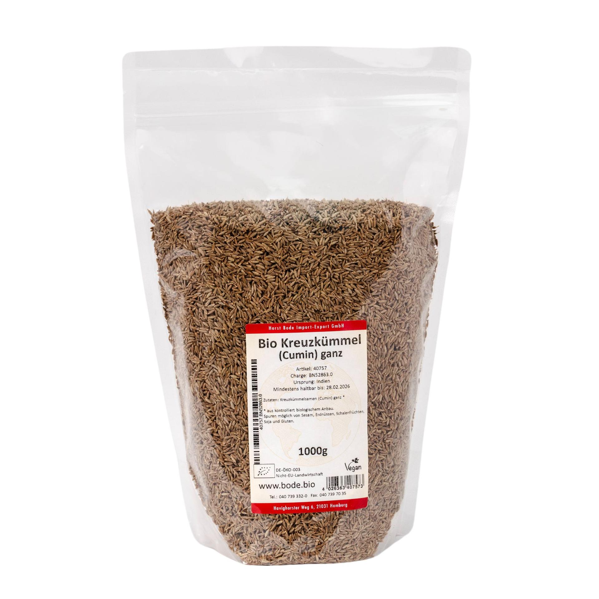 Cumin (Créuzkümmel) entier biologique 1kg