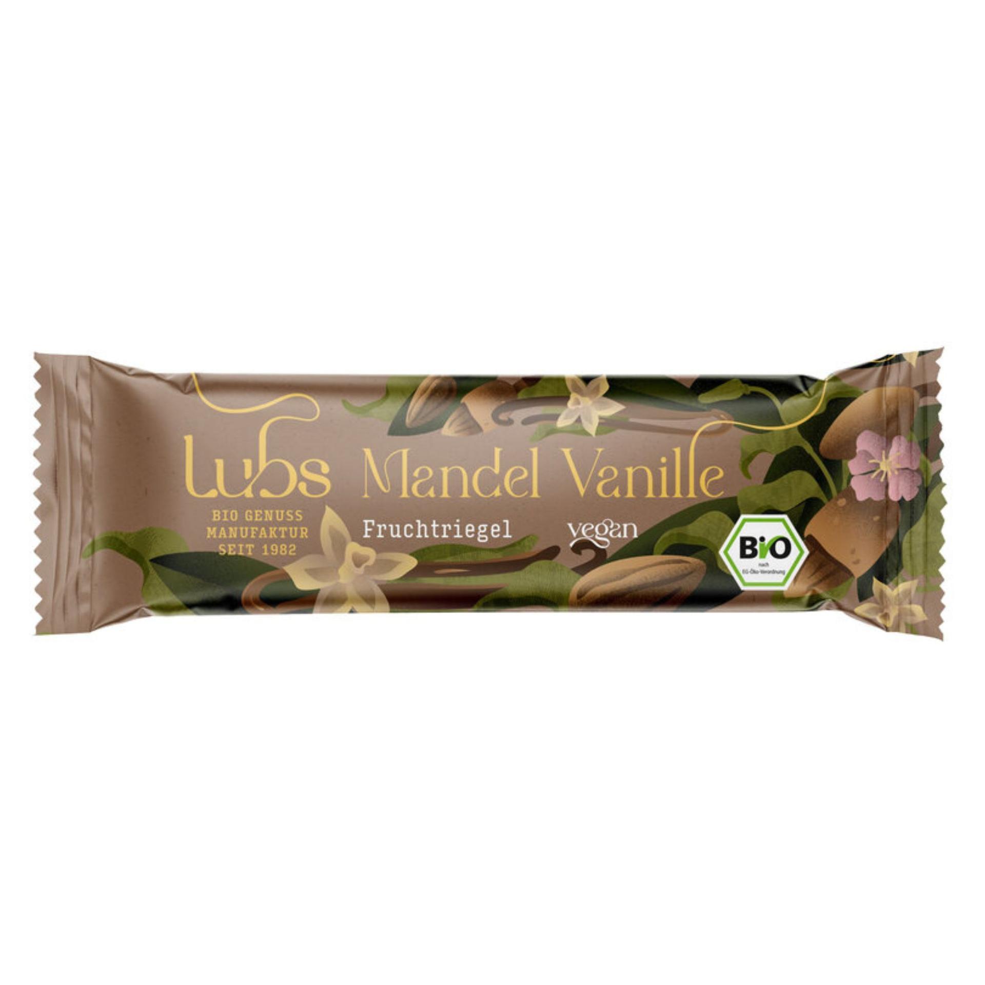 Barre de fruits Amande Vanille bio sans gluten Lubs 24x40g