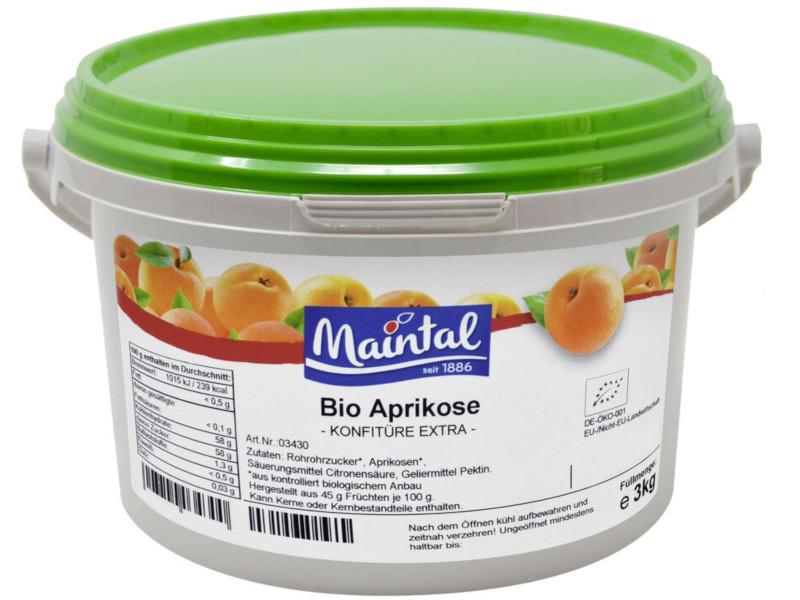 Confiture d'abricots bio Maintal 12,5kg avec sucre bio allemand