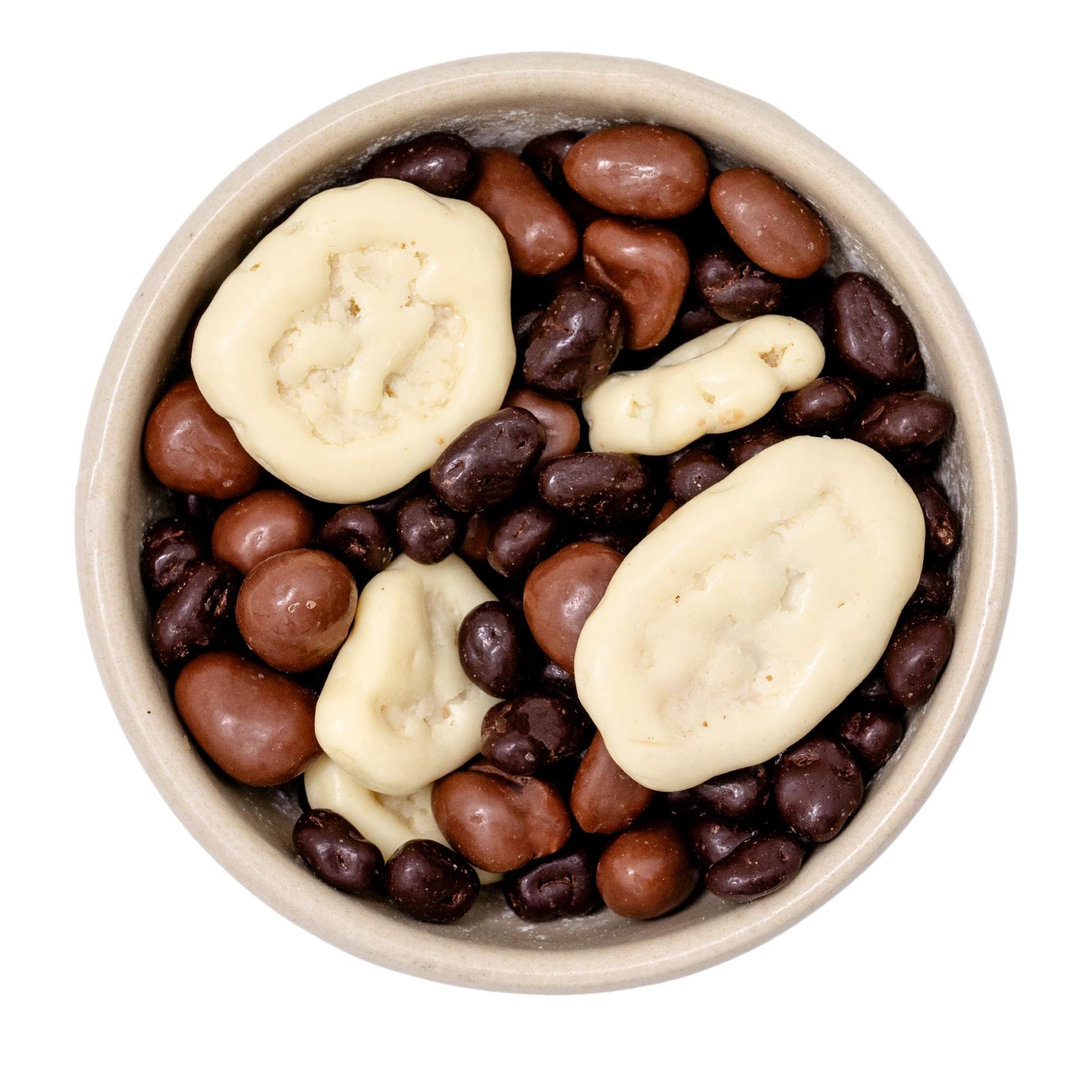 Mélange de fruits et de noix enrobés de chocolat bio 10kg