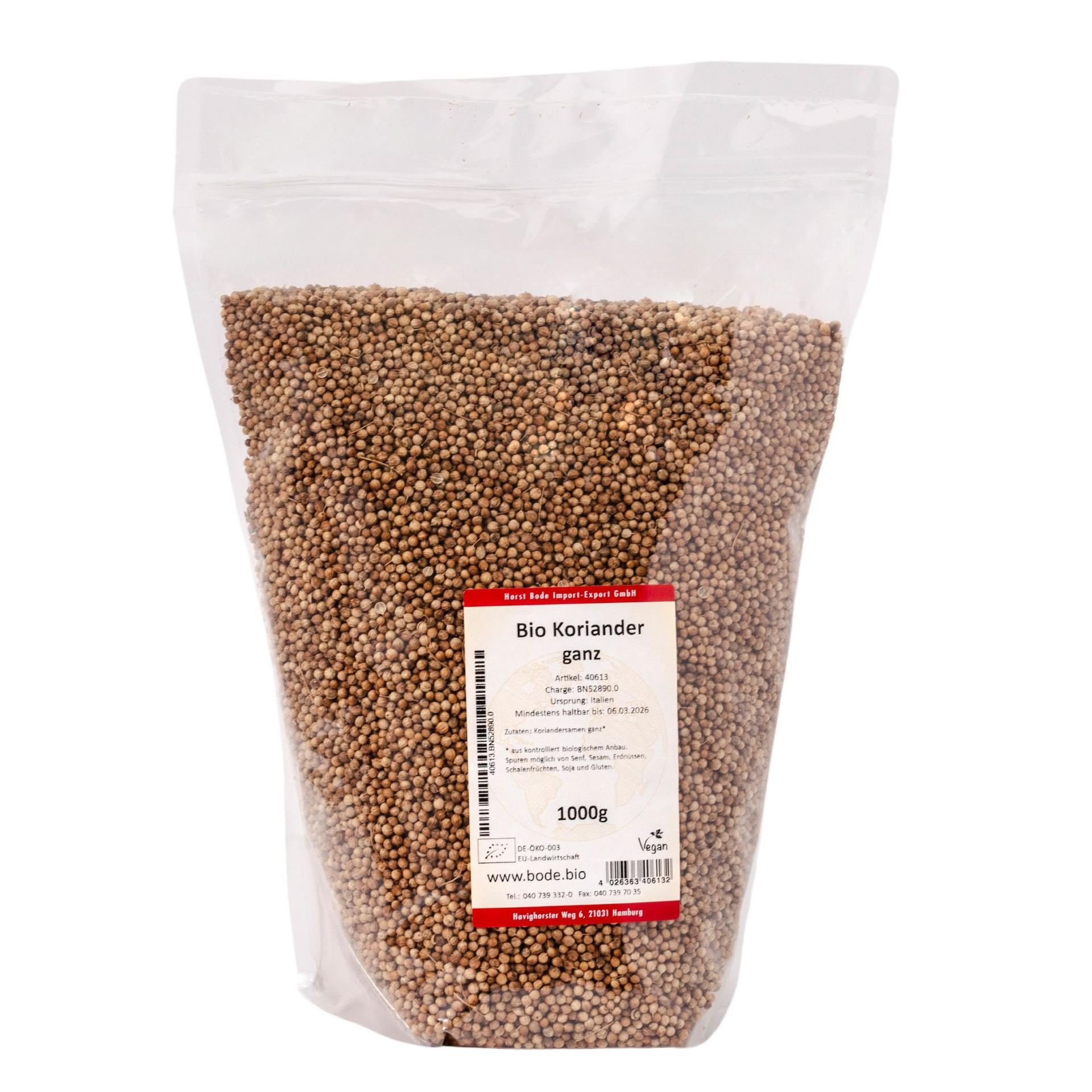 Graines de coriandre entières bio 1kg