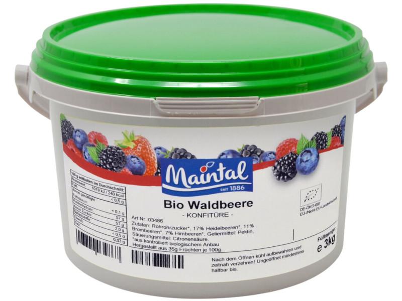 Confiture de Baies Sauvages Biologique Maintal 3kg avec sucre Biologique allemand