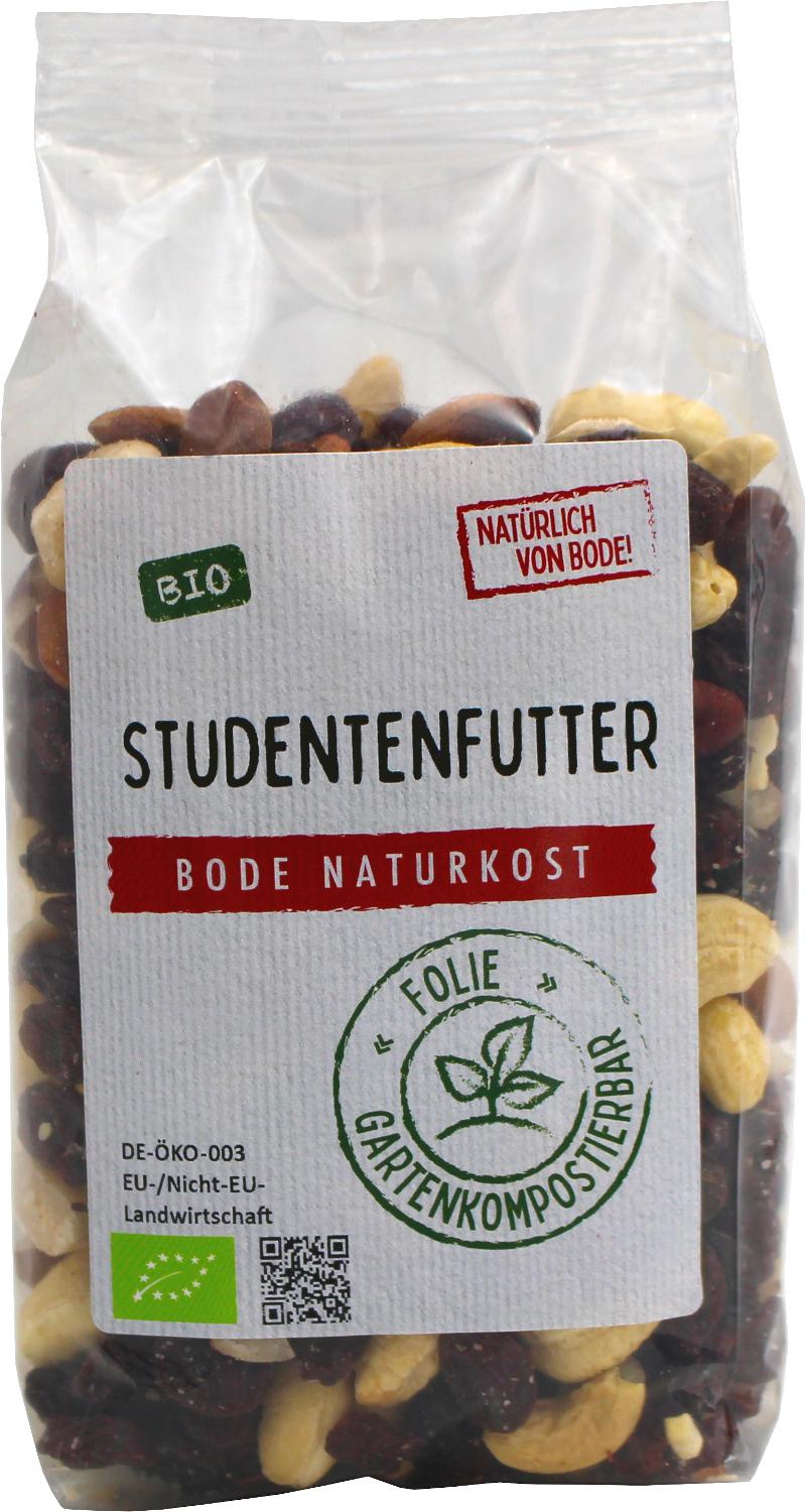 Mélange étudiant bio avec noix de pécan, sachet compostable 6x250g