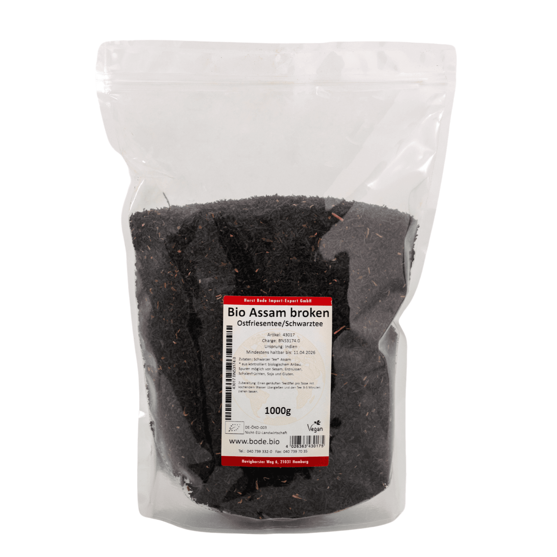 Thé Assam Bio moulu Frison 1kg