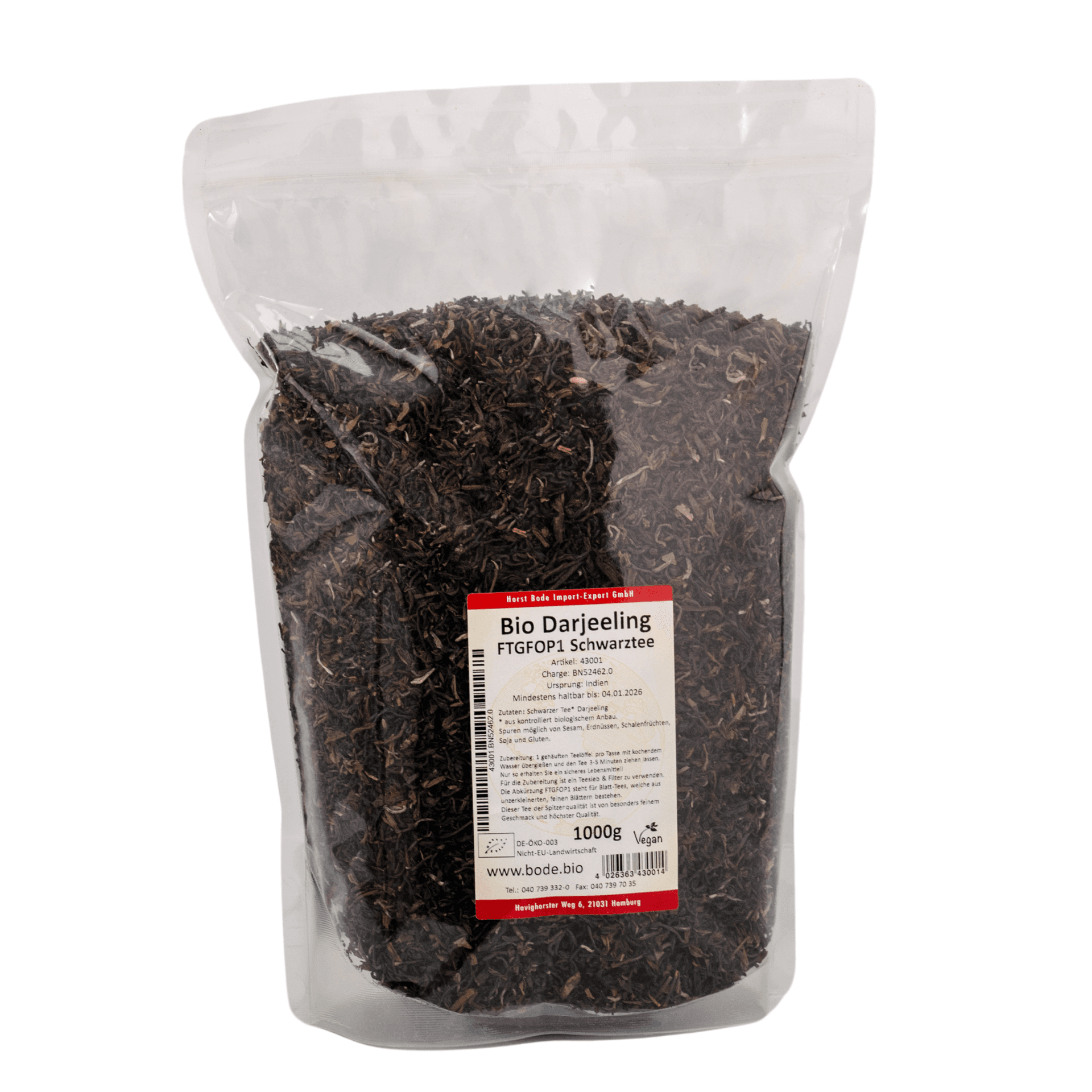 Thé noir Darjeeling FTGFOP1 biologique 1kg