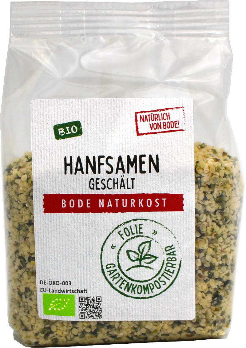 Graines de chanvre décortiquées biologiques, sachet compostable 6x200g