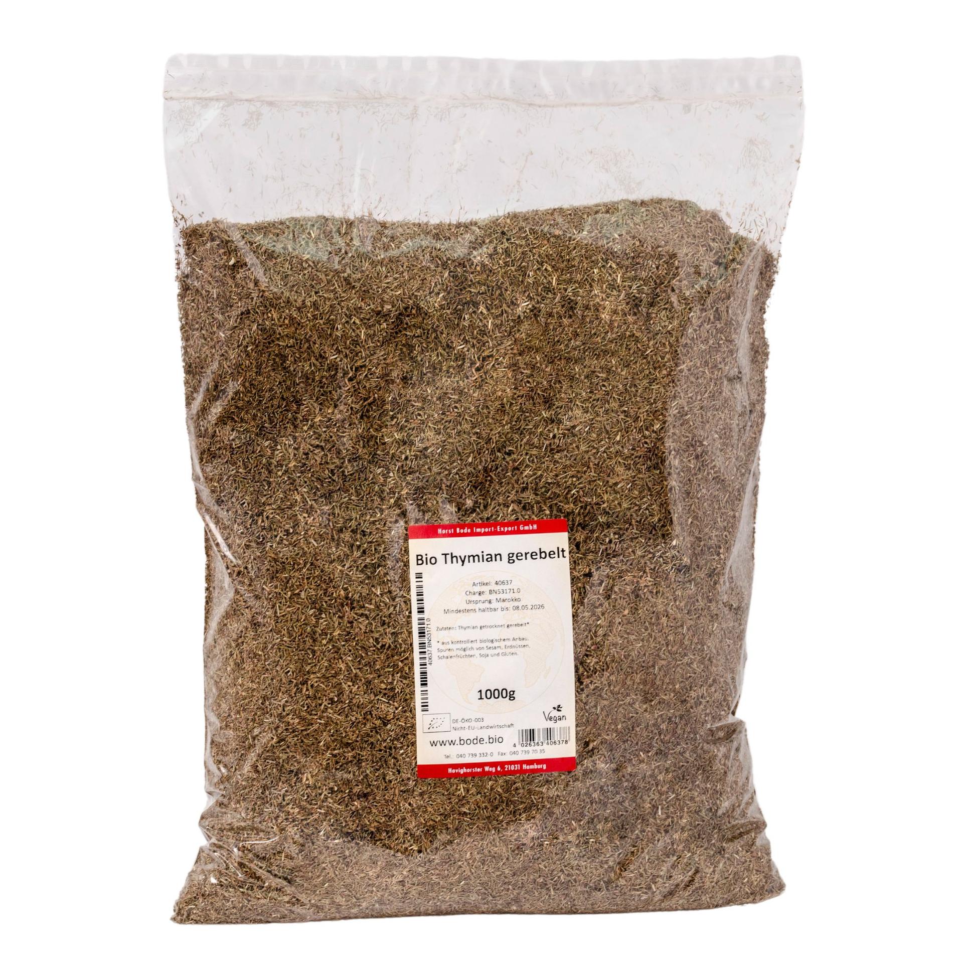 Thym séché émietté bio 1kg