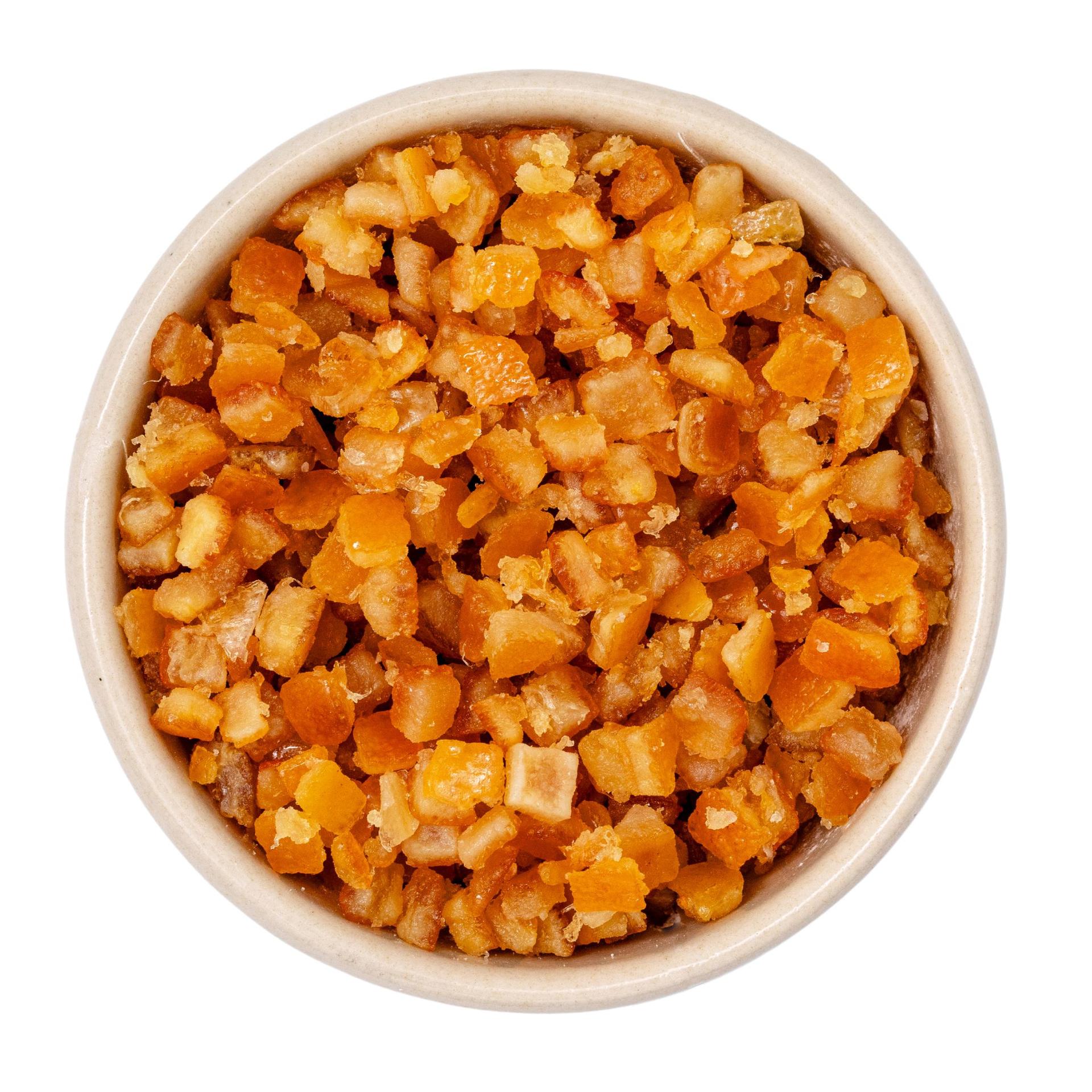 Écorce d'orange confite bio coupée en dés de 6mm 10kg
