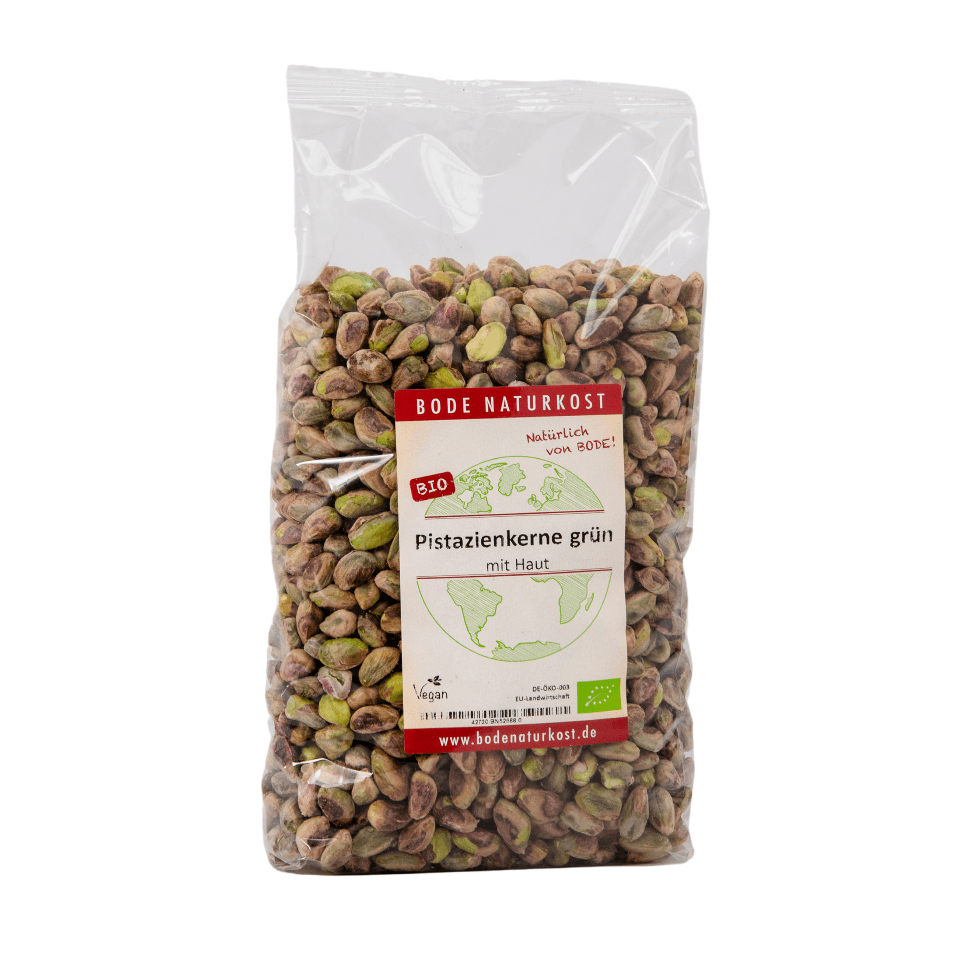 Noix de pistache vertes avec peau bio 1kg