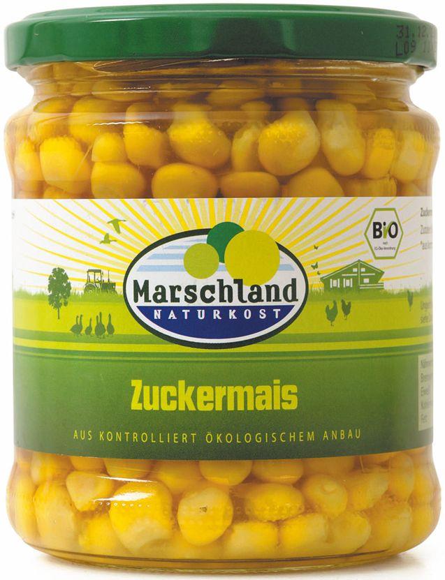 Maïs sucré bio des marais, contenu: 6x330g, poids égoutté: 6x220g