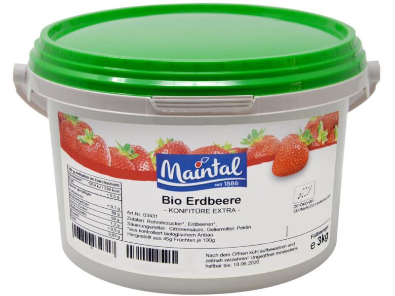 Confiture de fraises bio Maintal 3kg avec sucre bio allemand