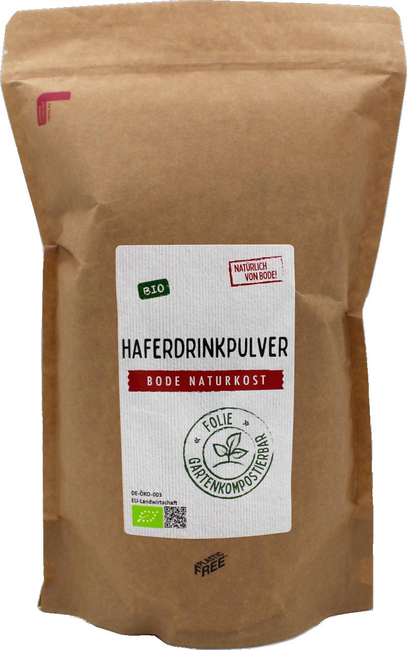 Poudre de boisson d'avoine bio dans un sac compostable au jardin 6x800g